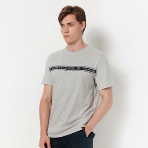 Guess pánské šedé triko s pruhem - XXL (LHY)
